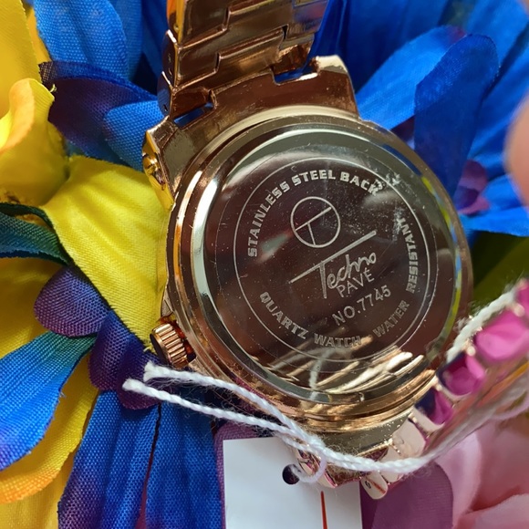 NEW* MEN ROSE GOLD BIG FACE BLING WATCH - Picture 8 of 8